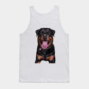 Cute Rottweiler Drawing Tank Top